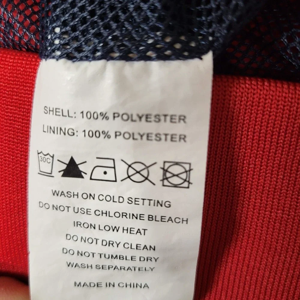RSVLTS Men Jacket XL Red White‎ Blue WIndbreaker United States of America Hooded - Picture 8 of 9
